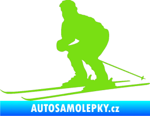 Samolepka Lyžař 009 levá zelená kawasaki
