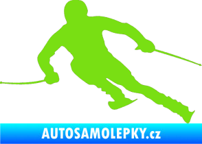 Samolepka Lyžař 012 levá zelená kawasaki