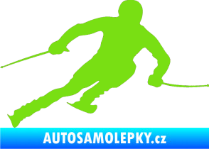 Samolepka Lyžař 012 pravá zelená kawasaki