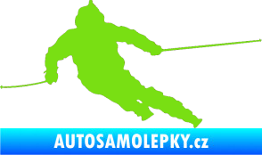 Samolepka Lyžař 015 levá zelená kawasaki