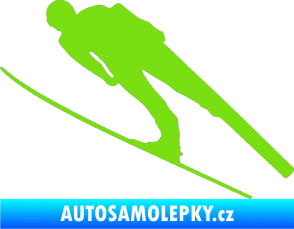 Samolepka Lyžař 016 levá zelená kawasaki