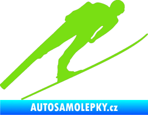 Samolepka Lyžař 016 pravá zelená kawasaki