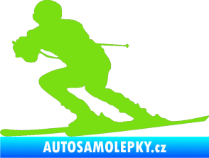 Samolepka Lyžař 017 levá zelená kawasaki