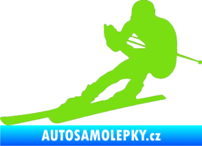 Samolepka Lyžař 022 levá zelená kawasaki