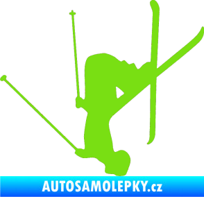 Samolepka Lyžař 023 levá zelená kawasaki