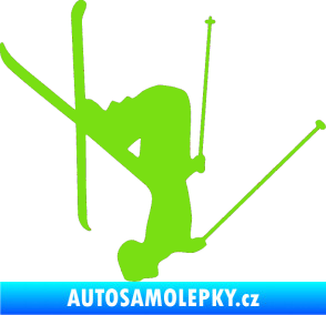 Samolepka Lyžař 023 pravá zelená kawasaki