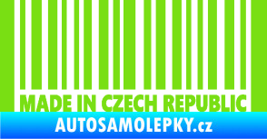 Samolepka Made in Czech republic čárový kód zelená kawasaki