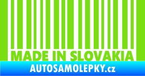 Samolepka Made in Slovakia čárový kód zelená kawasaki