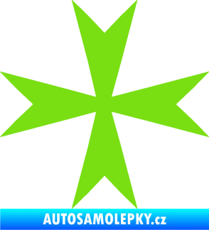 Samolepka Maltézský kříž 002 zelená kawasaki