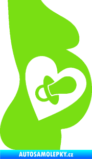 Samolepka Maminka v autě 001 pravá těhulka zelená kawasaki