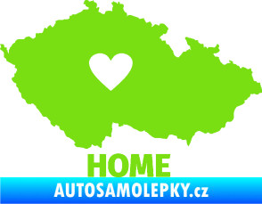 Samolepka Mapa České republiky 004 home zelená kawasaki