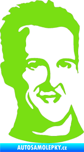 Samolepka Silueta Michael Schumacher pravá zelená kawasaki