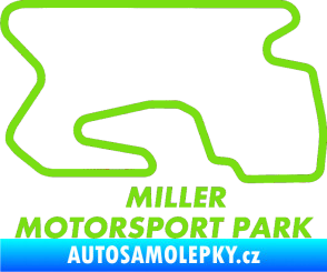 Samolepka Okruh Miller Motorsport Park outer zelená kawasaki