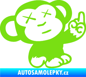 Samolepka Monkey Fuck Off JDM pravá zelená kawasaki
