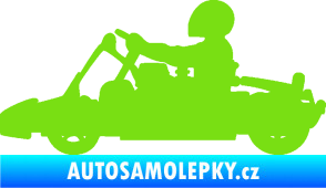 Samolepka Motokára 001 levá zelená kawasaki