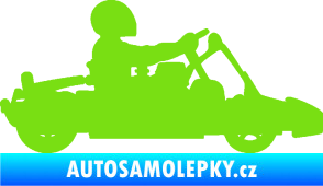 Samolepka Motokára 001 pravá zelená kawasaki