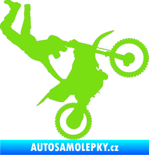 Samolepka Motorka 008 pravá motokros freestyle zelená kawasaki