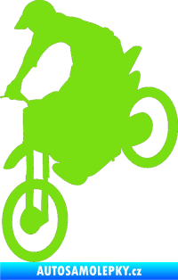 Samolepka Motorka 016 levá motokros zelená kawasaki