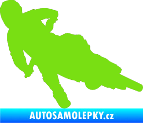 Samolepka Motorka 023 pravá motokros zelená kawasaki