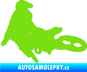 Samolepka Motorka 028 levá motokros zelená kawasaki