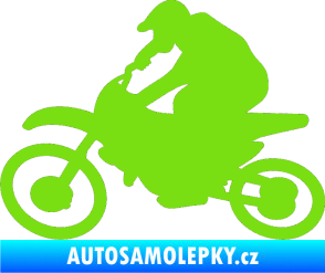Samolepka Motorka 031 levá motokros zelená kawasaki