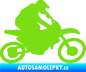 Samolepka Motorka 031 pravá motokros zelená kawasaki