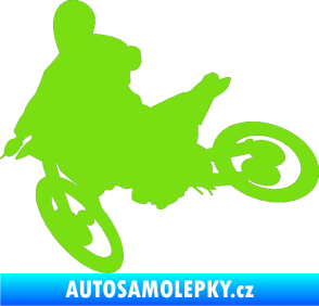 Samolepka Motorka 034 levá motokros zelená kawasaki
