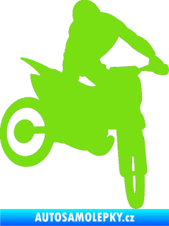Samolepka Motorka 037 pravá motokros zelená kawasaki