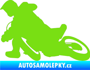 Samolepka Motorka 039 levá motokros zelená kawasaki