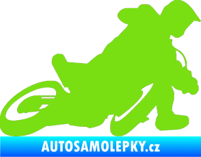 Samolepka Motorka 039 pravá motokros zelená kawasaki