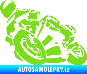 Samolepka Motorka 040 levá road racing zelená kawasaki