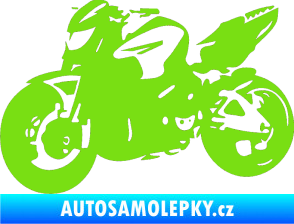 Samolepka Motorka 041 levá road racing zelená kawasaki