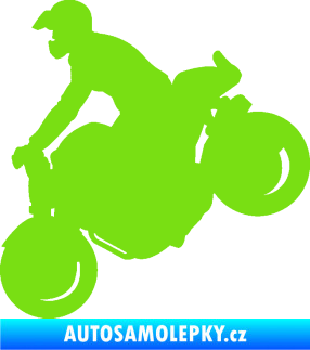 Samolepka Motorka 044 levá motokros zelená kawasaki