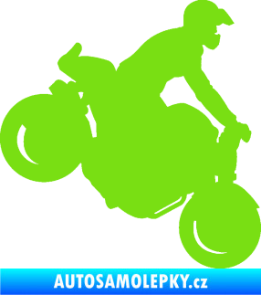 Samolepka Motorka 044 pravá motokros zelená kawasaki