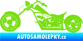 Samolepka Motorka chopper 001 levá zelená kawasaki