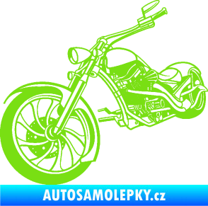 Samolepka Motorka chopper 002 levá zelená kawasaki