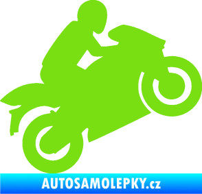 Samolepka Motorkář 007 pravá zelená kawasaki