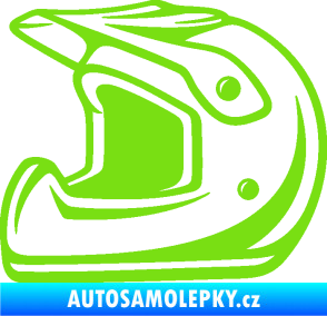 Samolepka Motorkářská helma 002 levá zelená kawasaki