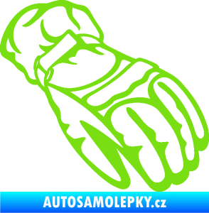 Samolepka Motorkářské rukavice 003 pravá zelená kawasaki