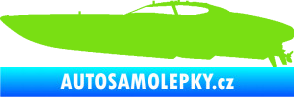 Samolepka Motorový člun 002 levá zelená kawasaki