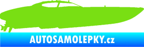 Samolepka Motorový člun 002 pravá zelená kawasaki