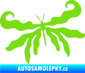 Samolepka Motýl 004 levá zelená kawasaki