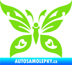 Samolepka Motýl 014 zelená kawasaki