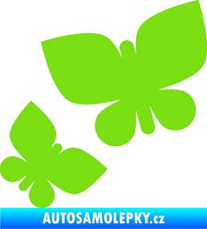 Samolepka Motýlci 001 levá zelená kawasaki