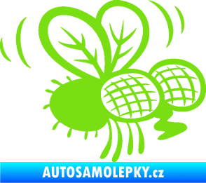 Samolepka Moucha 002 pravá zelená kawasaki