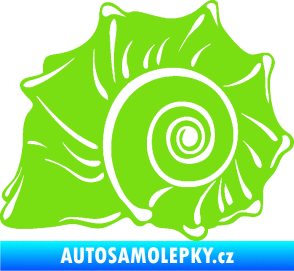 Samolepka Mušle levá ulita zelená kawasaki