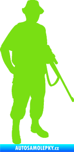 Samolepka Myslivec 004 pravá zelená kawasaki