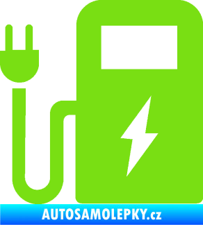 Samolepka Nabíjecí stanice 001 levá elektromobil charge zelená kawasaki