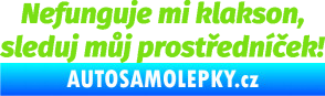 Samolepka Nefunguje mi klakson zelená kawasaki