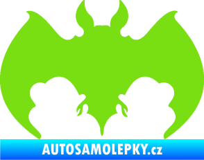 Samolepka Netopýr 002 zelená kawasaki